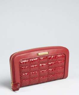 Jimmy Choo red box quilted snakeskin Faith continental zip wallet