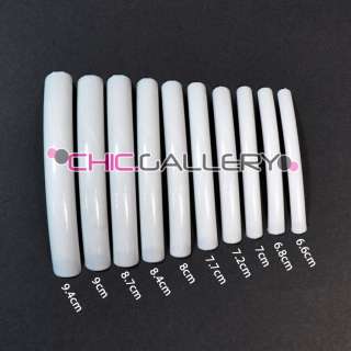 100pcs Long Salon Nails   White (Half Tips)