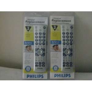 Philips Universal Replacement Remote   Controls 3 Devices  Big Buttons 