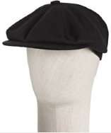 Paul Smith black wool blend newsboy cap style# 316865201