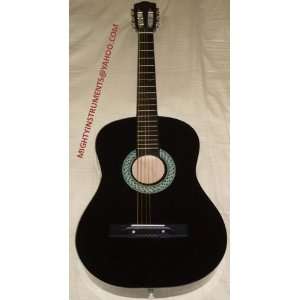    Guitar Acoustic for Students Beginners   Black Musical Instruments