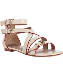 Pour la Victoire blush leather Bryn buckle detail flat sandals 