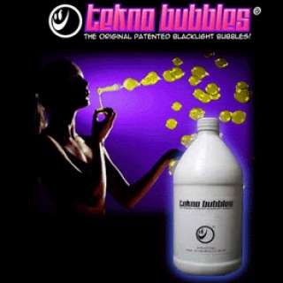Tekno Bubbles   Gold UV Blacklight Reactive Bubble Juice   Half Gallon 