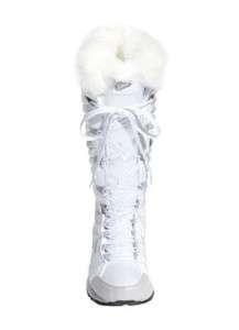 Nike SOLSTICE Winter White Gray Silver Faux Fur Lined LACE UP Tall 