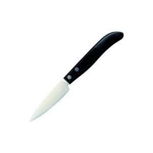  Ceramic Paring Knife, Wood Handle, White Blade, 3 in 