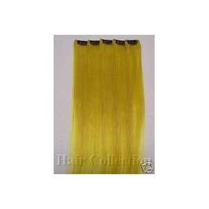 Hair Collection 18 Yellow 100% Human Hair Clip in on Extensions   1 