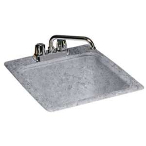   042 Veritek 20 x 17 1/4 Single Drop In Laundry Sink   Gray Granite