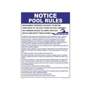  General Pool Rules Sign 3000Ws1824E Patio, Lawn & Garden
