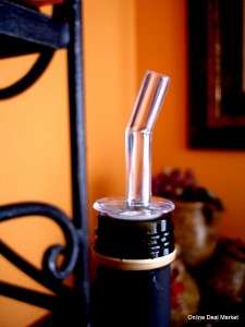   ) Clear Bottle Pourer Stopper Dispenser Liquor Wine Olive Oil Vinegar