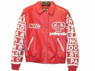  Pelle Pelle Womens NYC Leather Jacket, Red Clothing