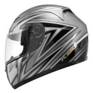    KBC VR 1X SIL_BLK LG MOTORCYCLE Full Face Helmet Automotive