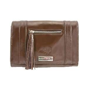   Savell   Soho Clutch   Brown Patent Leather Handbag 