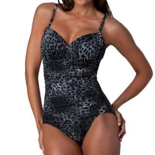   New Miraclesuit 68160 Kitty Galore Rialto One Piece Slate Size US 16