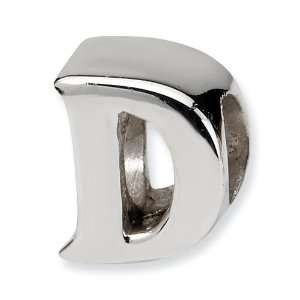  .925 Sterling Silver Letter D Bead Jewelry