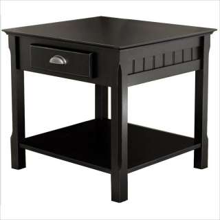 Winsome Timber Solid Wood /Nightstand Black End Table 021713201249 