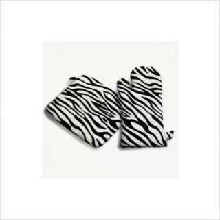 Sin In Linen Zebra Oven Mitt in Black D03 OVEN 811866013345  