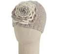 grace hats blush knit peony watch rosette detail hat