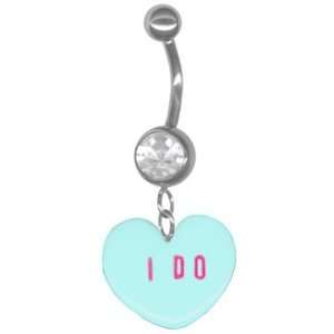   Candy Heart Belly Button Ring 14g 3/8 Navel Ring Body Jewelry Jewelry