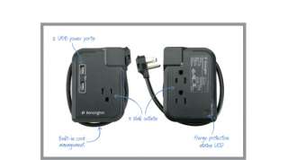 Kensington K38032US Portable Power Outlet with 3 Wall Outlets and 2 