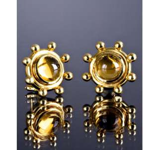 Tiffany & Co. Paloma Picasso citrine bezel set earrings