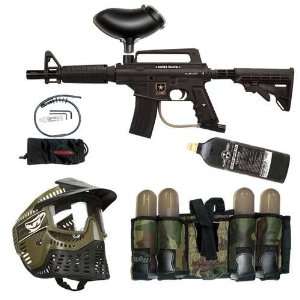  US Army Alpha Black Paintball Gun Complete Plus Pack 