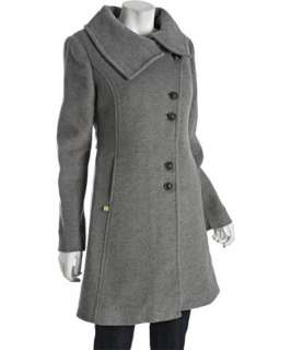 Soia & Kyo grey wool blend Regina asymmetrical button front coat