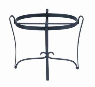 New Patio Wrought Oval Iron Plant Stand   18x 20x 12  