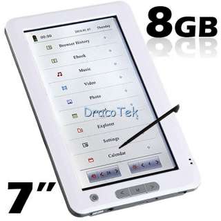   Touch Screen EBook Reader + PDF Reader MEDIA PLAYER (voice reading