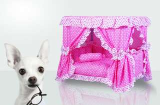   Pink Princess Gorgeous Dogs Cat Pet Bed House CHRISTMAS GIFT  