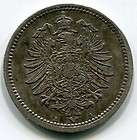 1877 GERMANY 50 PFENNIG SILVER COIN Scarce RARE  