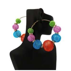   Wives POParazzi Inspired Earrings Mesh Balls HE1019MULT Multi Jewelry