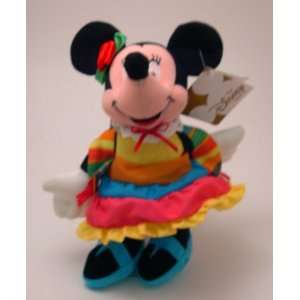  8 Plush Globe Trotting Mexican Minnie Mouse Bean Bag 
