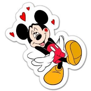  Mickey Mouse in love car bumper sticker decal 4 x 4 