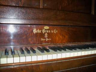   BROS & CO New York PLAYER PIANO AE Spangler Upright Beautiful  