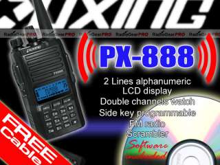 Puxing PX 888 VHF 136–174 MHz Radio FREE Cable earpiece  