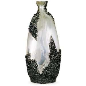  Silver Plated Tall Modern Vase U102