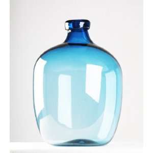  Azure Modern Blue Glass Bulb Vase