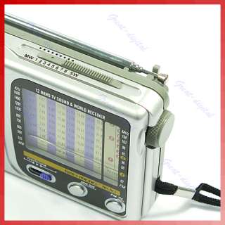Portable TV FM AM Pocket Radio Receiver DC 3V 300mA New  