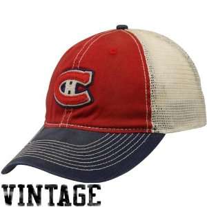  CCM Montreal Canadiens Red Navy Blue Vintage Mesh Flex Fit Hat 