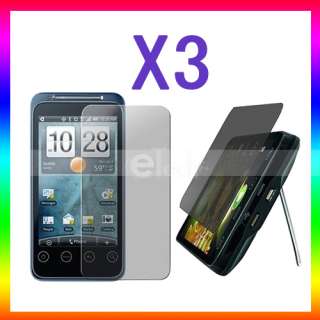 3X New Privacy Screen Guard LCD Protector For HTC EVO Shift 4G  