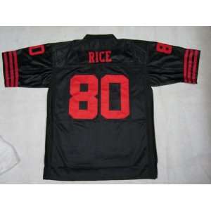 NFL Jerseys San Francisco 49ers 80# Rice Throwback Authentic Football 