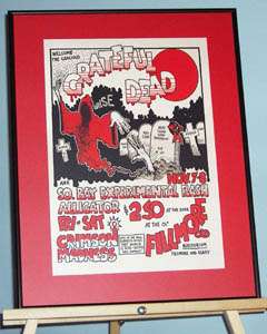 Framed Matted Poster The Grateful Dead   The Fillmore   San Francisco 