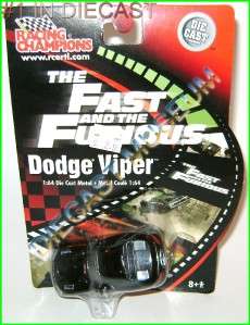   AND THE FURIOUS DODGE VIPER RACING CHAMPIONS RC DIECAST RARE  