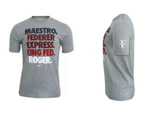 Nike Roger Federer RF Maestro Grey T Shirt Top New All Sizes  