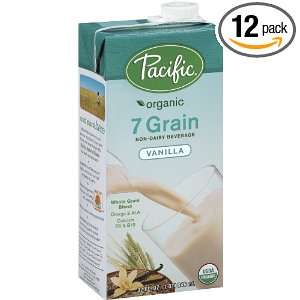 Pacific Natural Foods Organic 7 Grain   Vanilla, 32 Ounce Boxes (Pack 