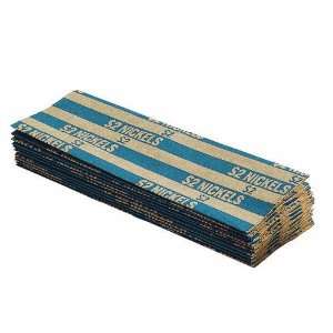   Paper Coin Wrappers, Nickels, Blue, 1000 Wrappers per Box (216020008