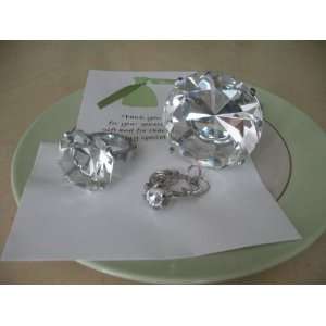 Diamond Ring Paperweights (2) + Free Keychain (Great Napkin Ring 