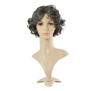    6sense Stylish Casual Hair Black and White Short Curly Wig Beauty
