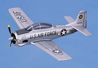 32 Scale Mahogany Model of the US Air Force T 28 Trojan, Silver