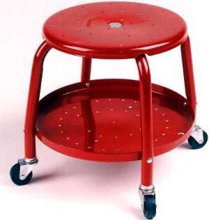 NEW CRAMER RED, GRAY or SILVERTONE SHOP SCOOTER STOOLS  